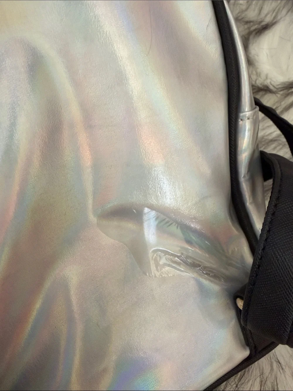 Star Wars Grogu Baby Joda Holographic Silver Mini Backpack